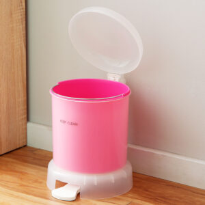 ゴミ箱 丸型ゴミ箱 タイ製 4L PPマッシュルーム蓋付き ペダルペール 踏み式ゴミ箱  102622