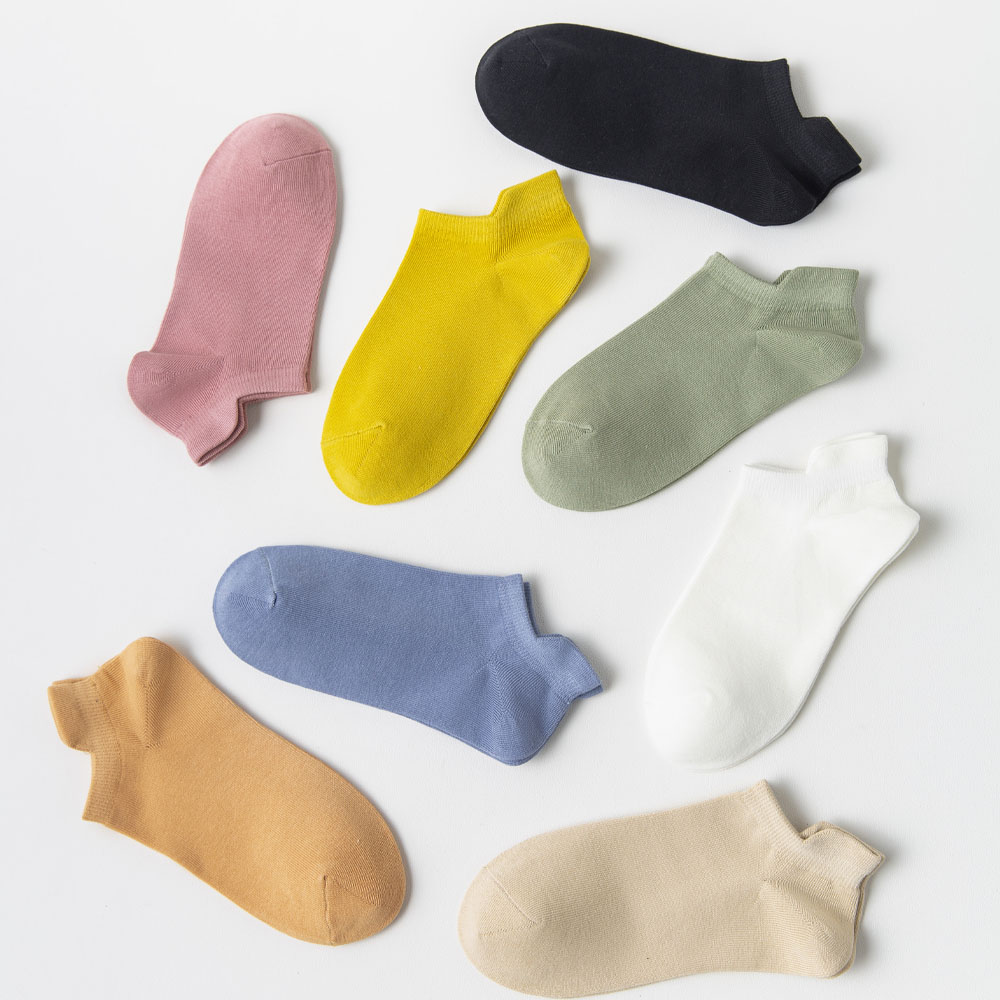 靴下 ソックス アンクルソックス レディース 6足セット 22-26cm 防臭 抗菌 柔らかい 通気性 無地 可愛い 女性靴下 くつした 室内 DY1817 - 画像 (8)