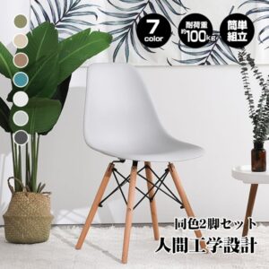 チェア ダイニングチェア イームズチェア 同色2脚セット 人間工学 疲れにくい 滑り止め付き シンプル おしゃれ 北欧 ダイニング 屋内屋外 od592