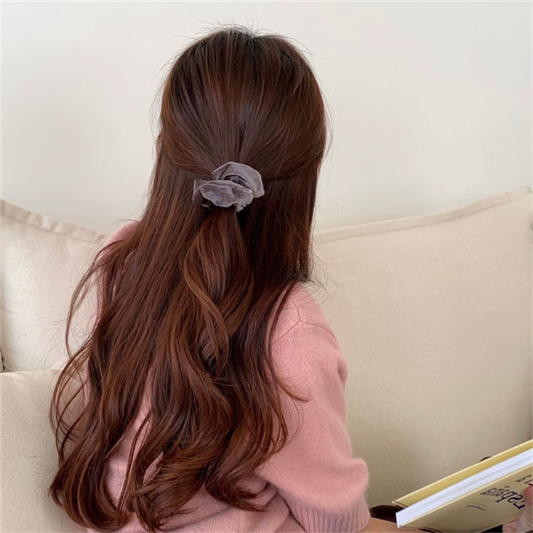 シュシュ ベロア ヘアゴム ベロアシュシュ ヘアアクセサリー ベルベット 卒業式 着物 和装 仕事 女の子 キッズ 子供 シンプル 大人 可愛い オフィス レディース 秋冬 上品 おしゃれ プレゼントjtl09799 - 画像 (7)