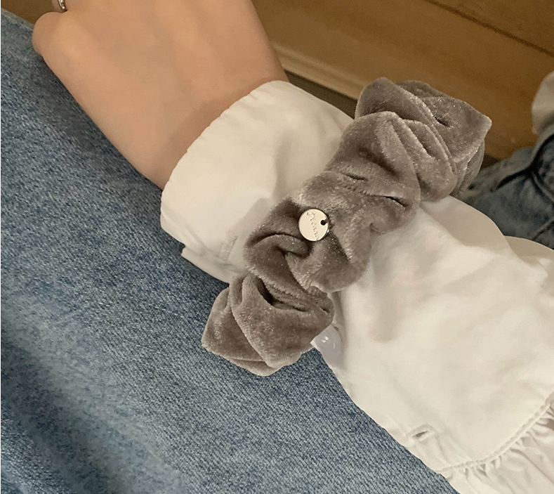 シュシュ ベロア ヘアゴム ベロアシュシュ ヘアアクセサリー ベルベット 卒業式 着物 和装 仕事 女の子 キッズ 子供 シンプル 大人 可愛い オフィス レディース 秋冬 上品 おしゃれ プレゼントjtl09799 - 画像 (5)